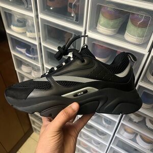 Dior Black and Silver Athletic Shoes